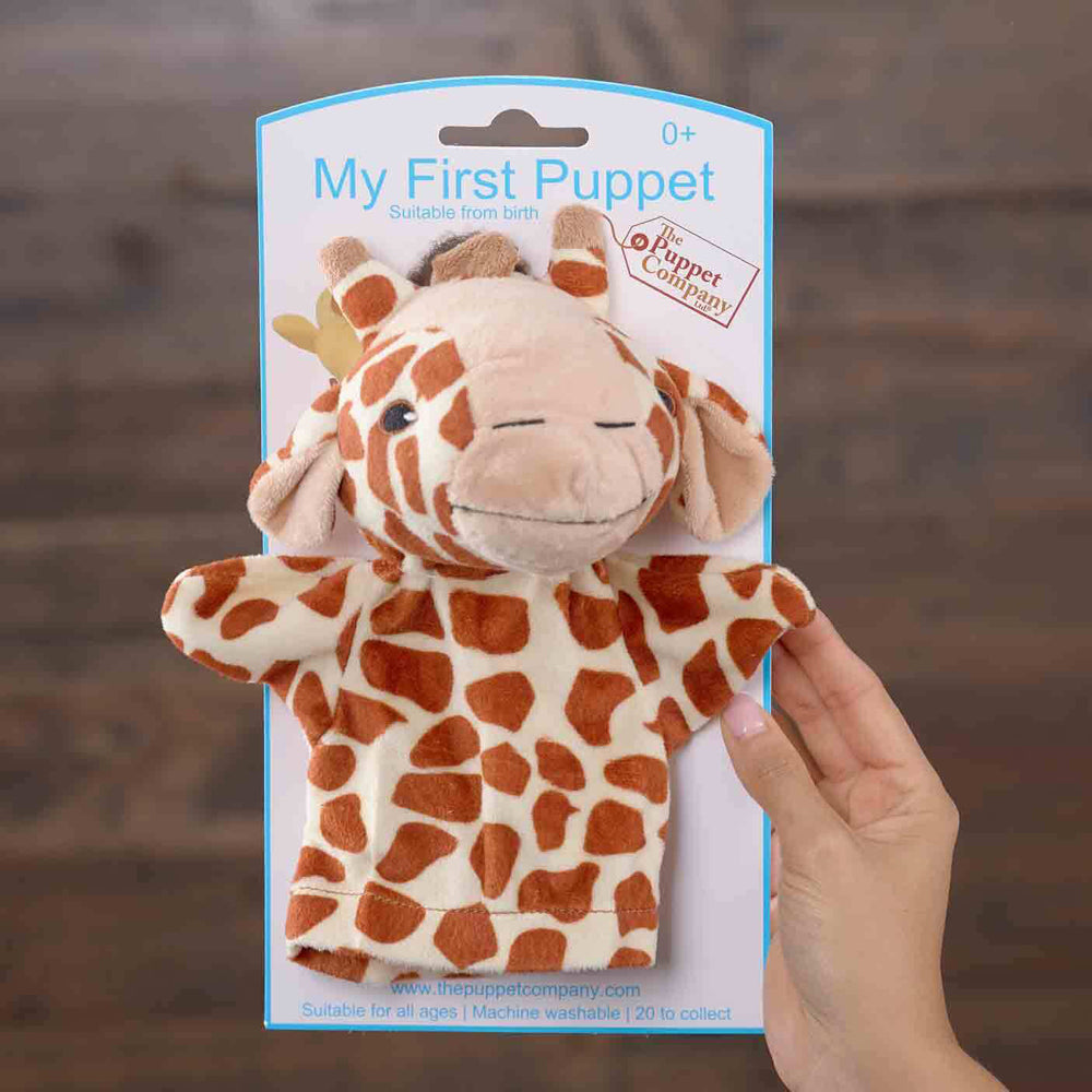 The Puppet Company Giraffe My First Puppets 31cm Hand Toy Brown 0m+