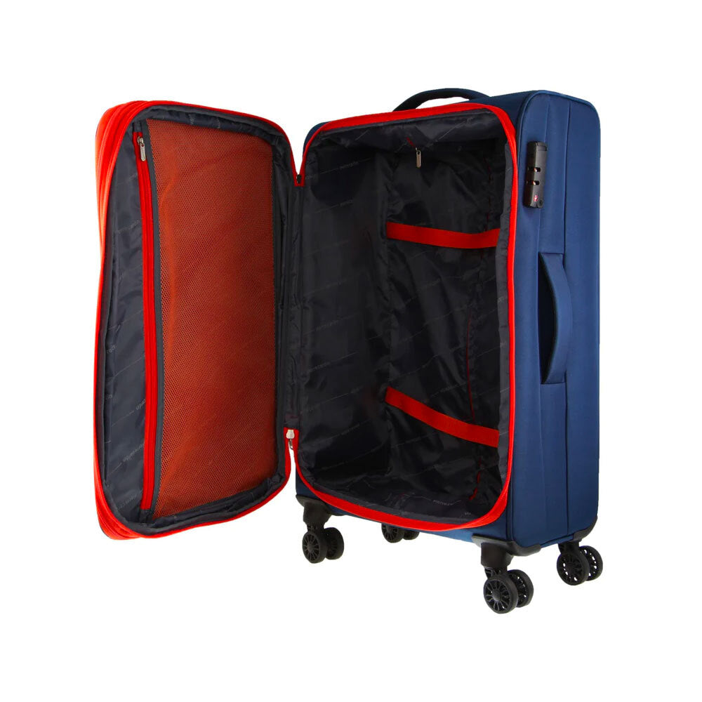 Pierre Cardin 76cm Large Soft Shell Suitcase in Navy