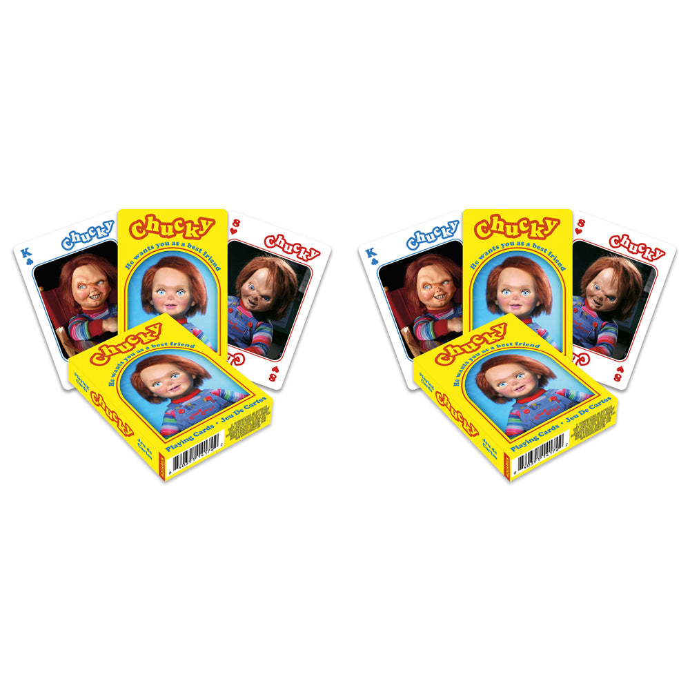 108pc Aquarius Chucky Playing Cards Game Deck Set 14y+