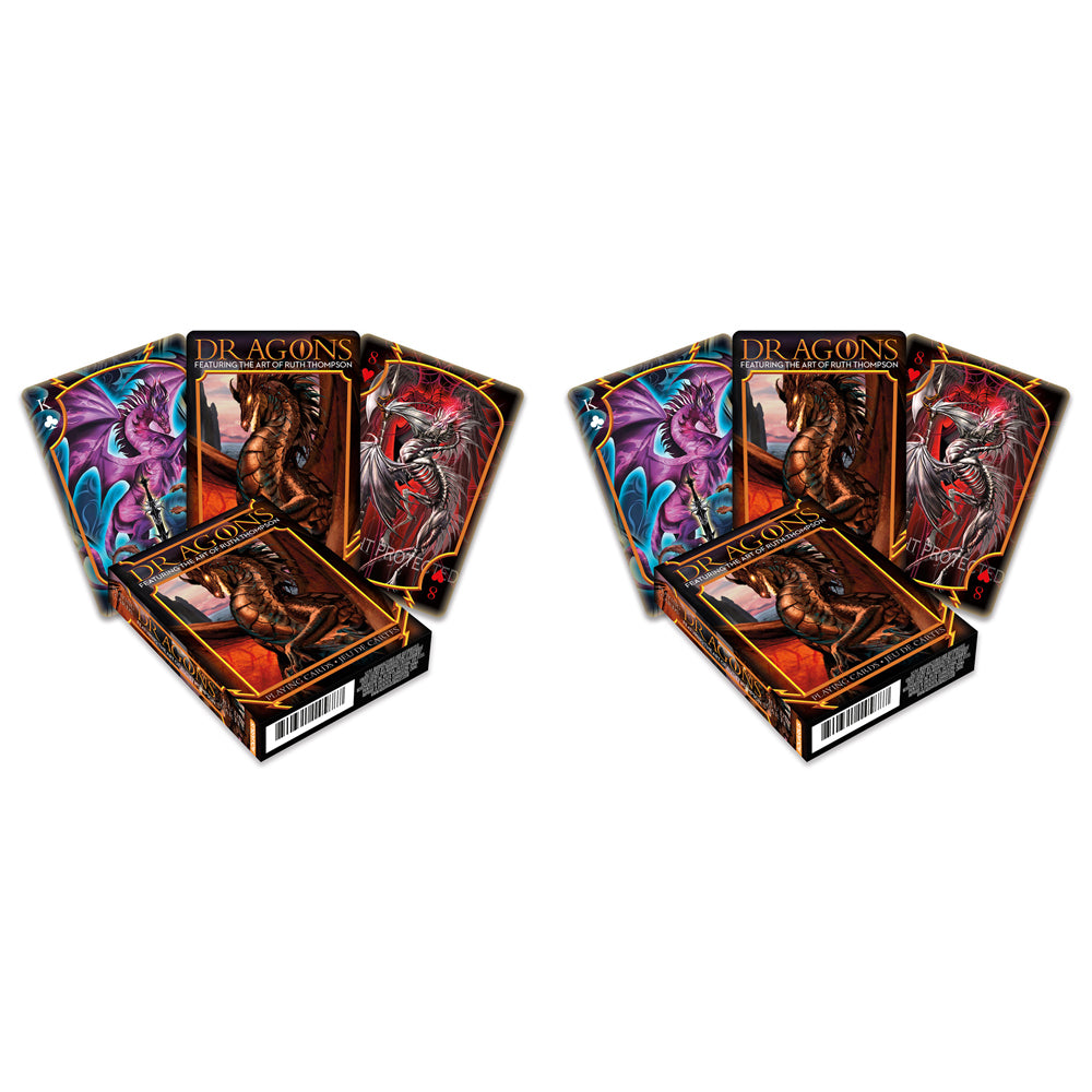 2PK Aquarius Ruth Thompson Dragons Playing Cards Deck Set 14y+