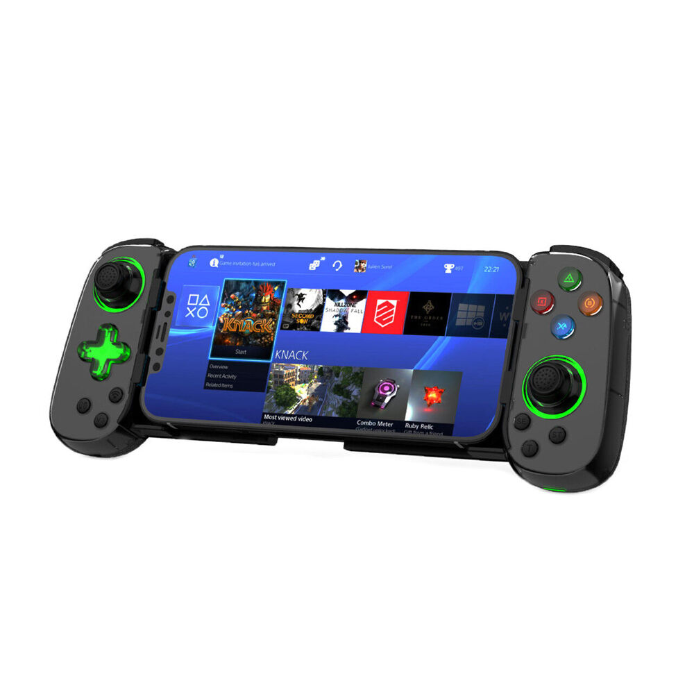 Laser Gaming 7in Bluetooth Wireless Controller for Mobile Devices USB Charging