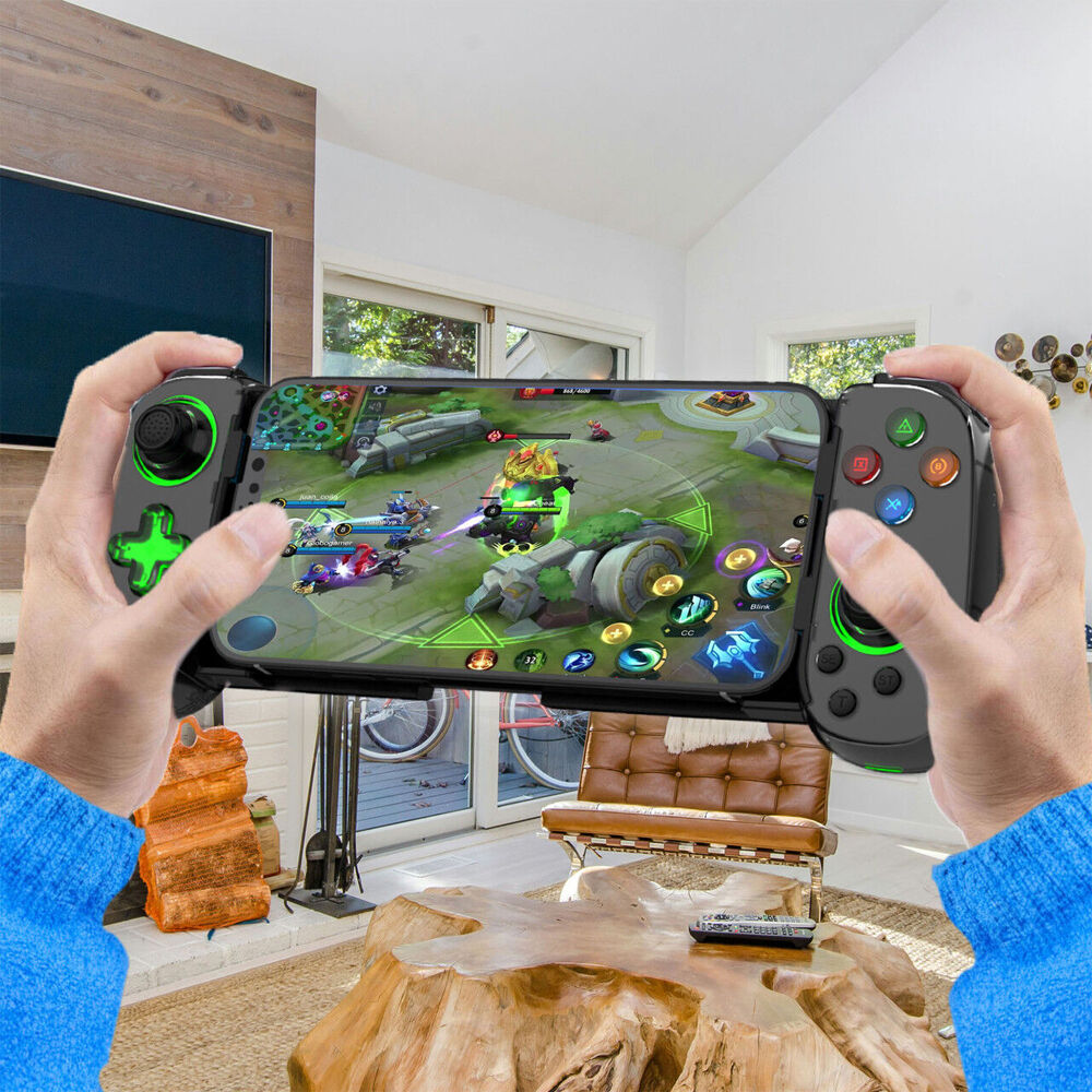 Laser Gaming 7in Bluetooth Wireless Controller for Mobile Devices USB Charging