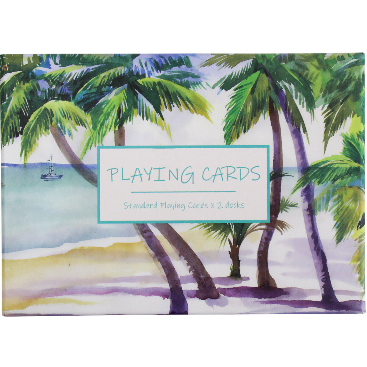2PK LVD Island 14cm Poker Paper 2-Deck Standard Playing Cards