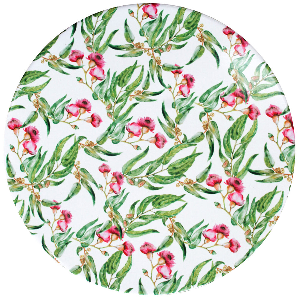 4PK LVD Ceramic/Cork Placemat Trivet Gum Leaves Home/Kitchen Decor Round 25cm