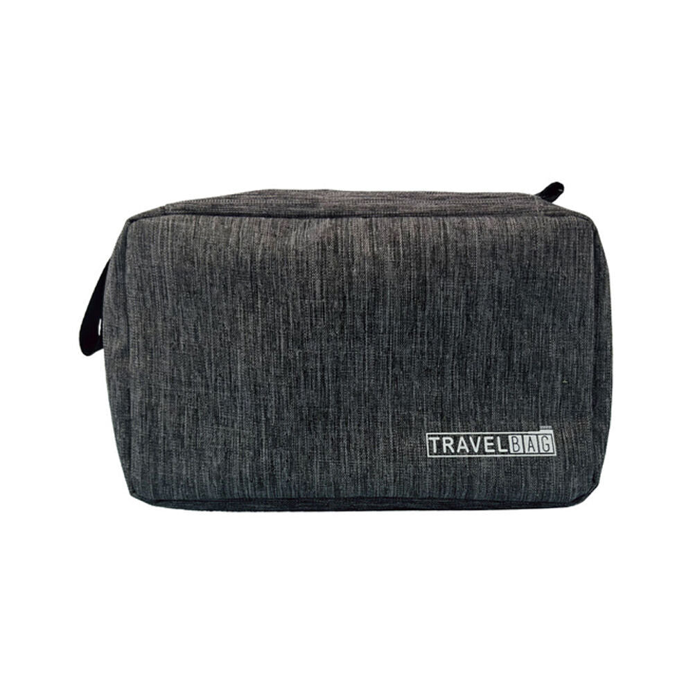 4PK Frankie & Me Women's Rectangular Zip Cosmetics Hanging Toiletry Bag 24.5cm Grey