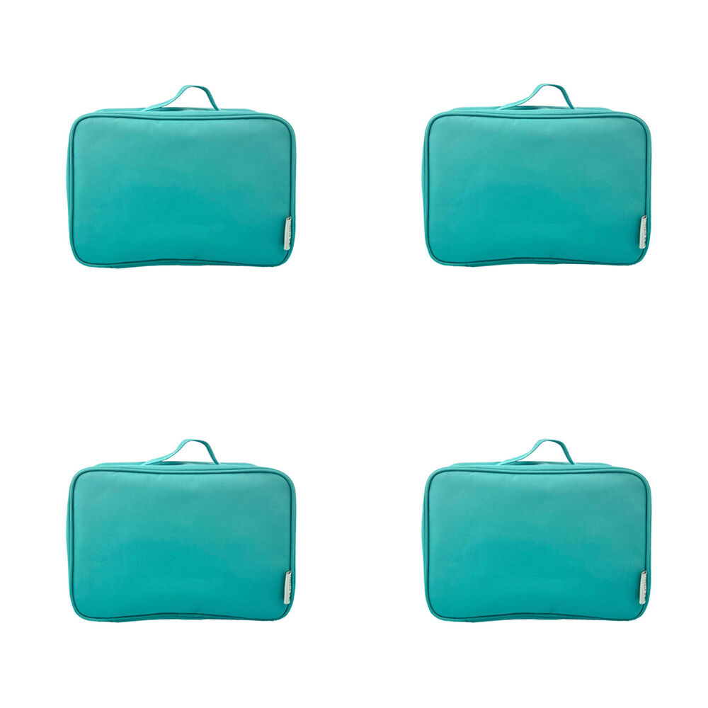 4PK Frankie & Me Women's Zip Makeup Cosmetics Hanging Travel Toiletry Bag 27cm Green