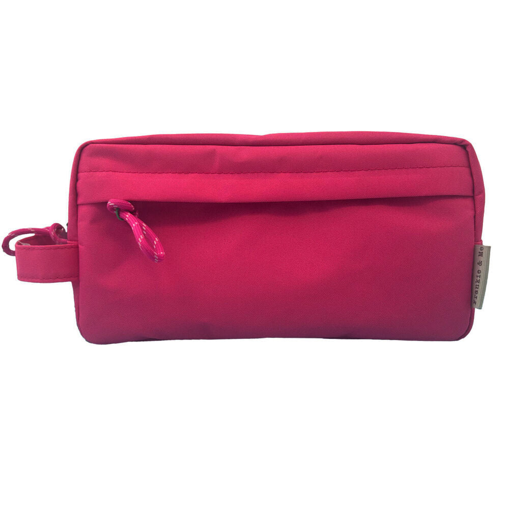 4PK Frankie & Me Women's Rectangular Zip Makeup Cosmetics Toiletry Bag 25x13cm Pink