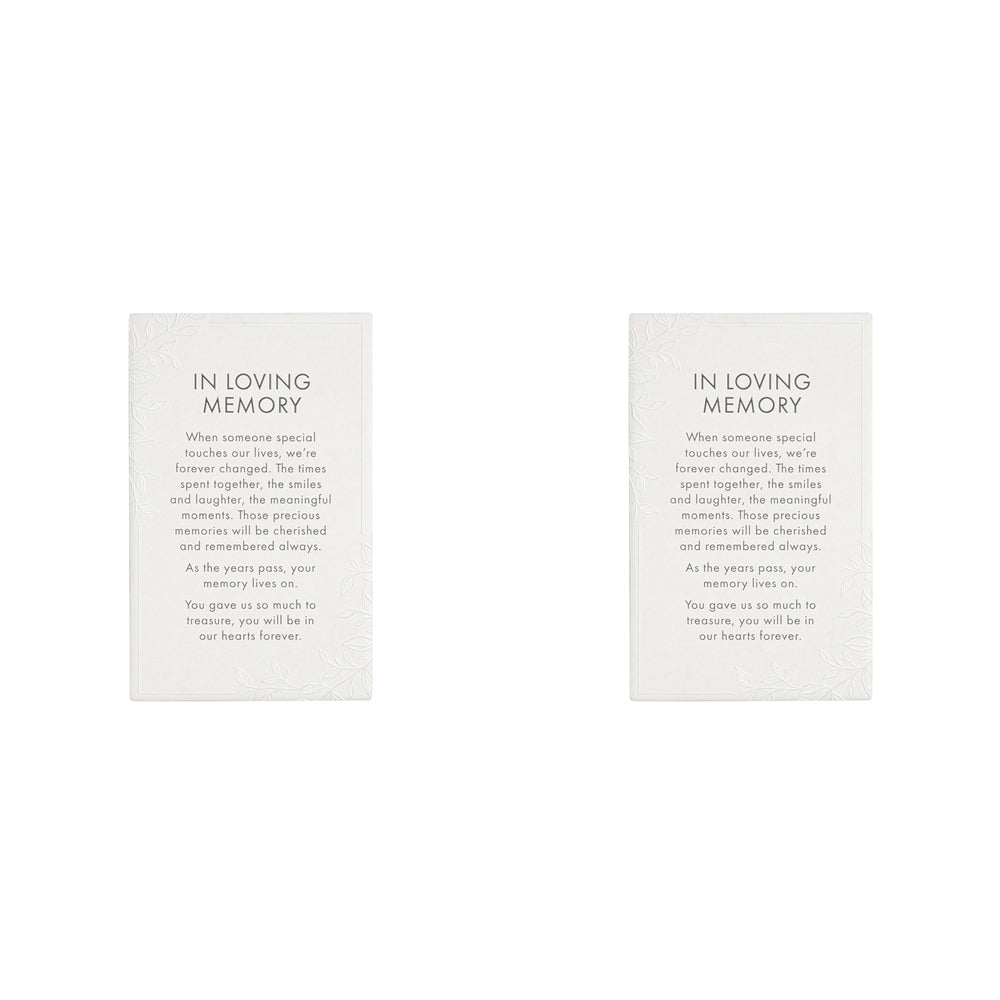 2PK Splosh Precious Quote In Loving Memory Ceramic Decor White 16cm