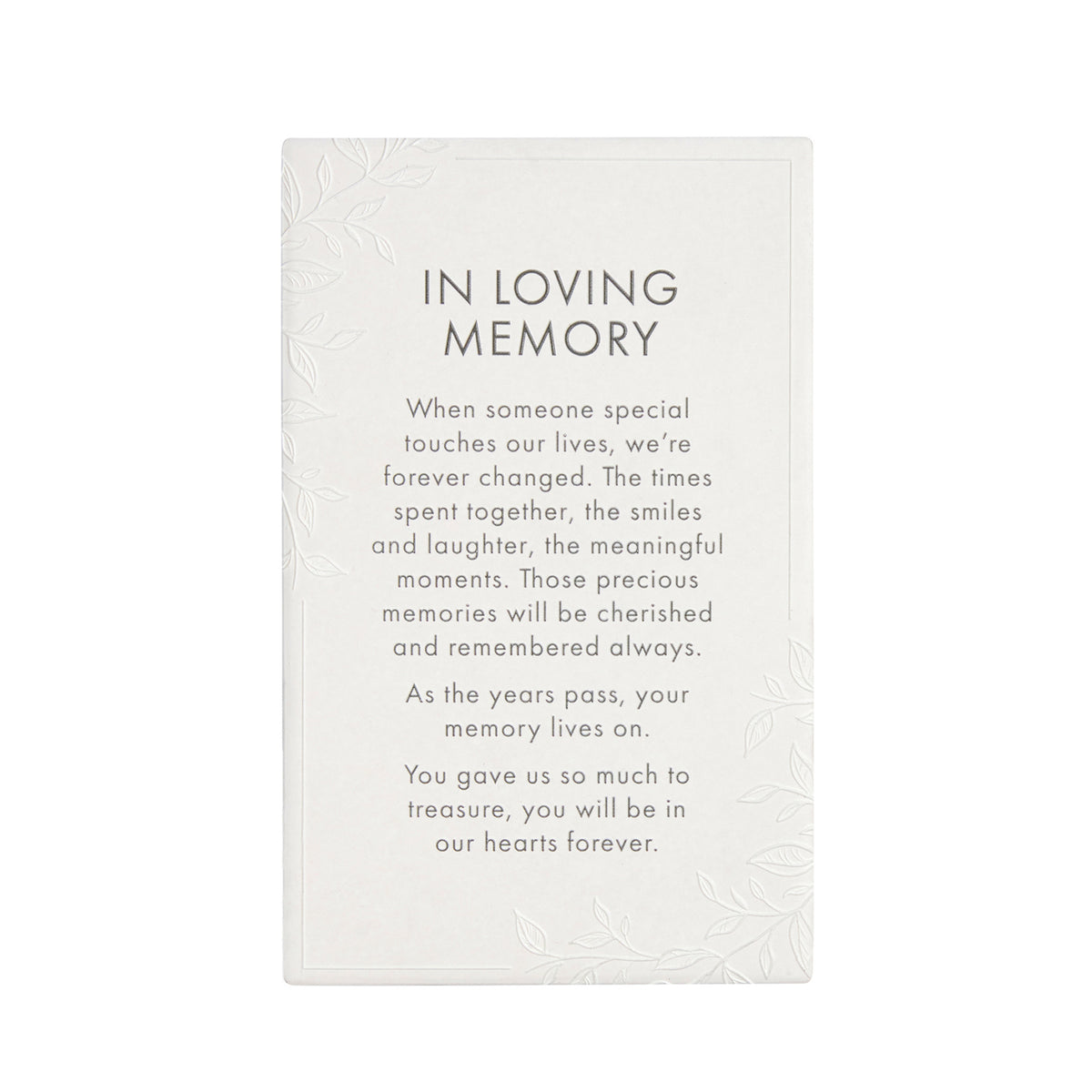2PK Splosh Precious Quote In Loving Memory Ceramic Decor White 16cm