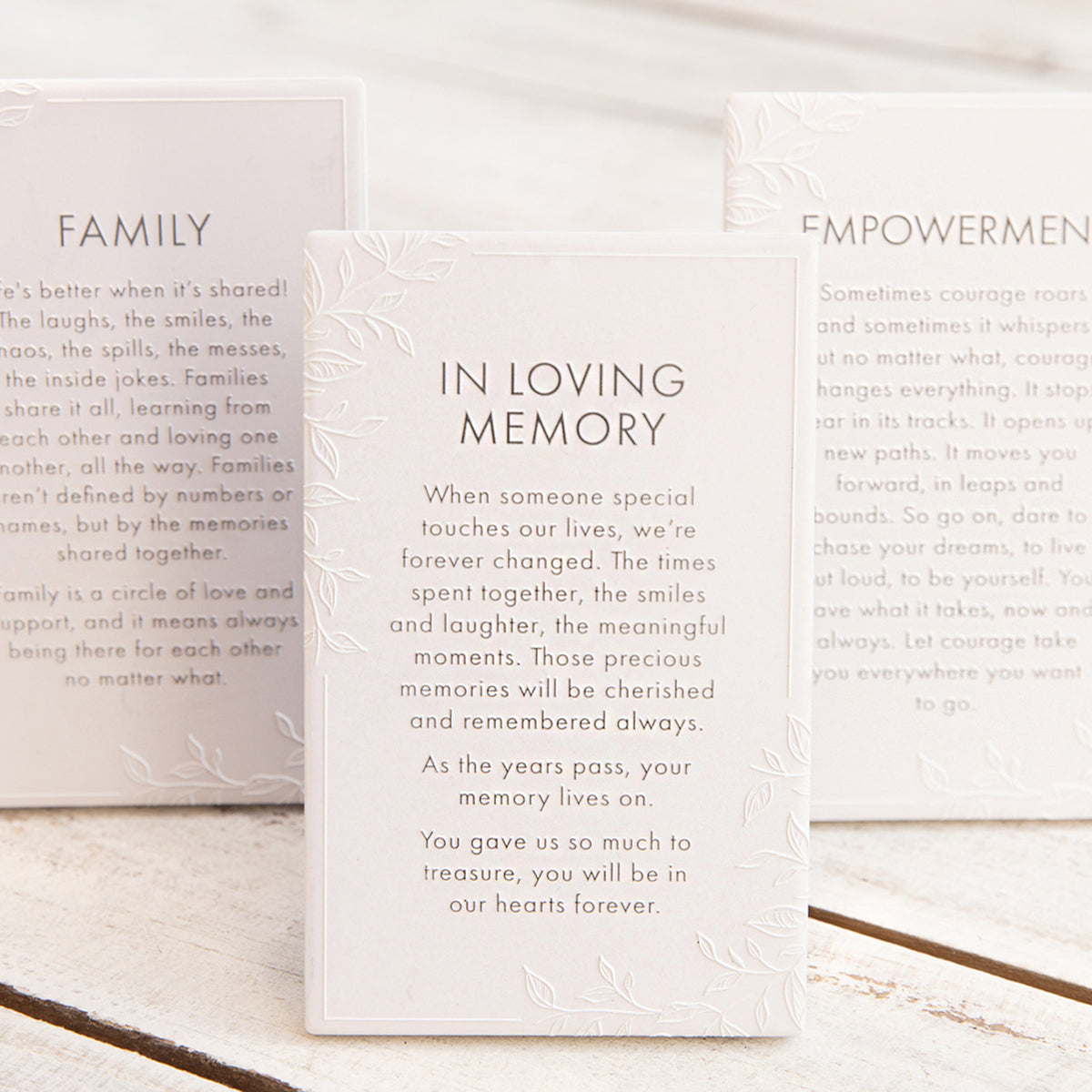 2PK Splosh Precious Quote In Loving Memory Ceramic Decor White 16cm
