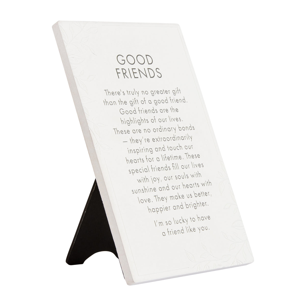 2PK Splosh Precious Quote Good Friend Ceramic Standing/Hanging Decor White 16cm