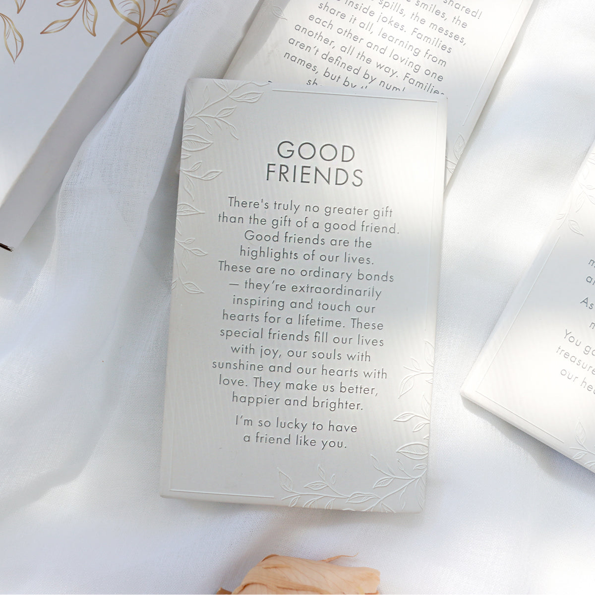 2PK Splosh Precious Quote Good Friend Ceramic Standing/Hanging Decor White 16cm