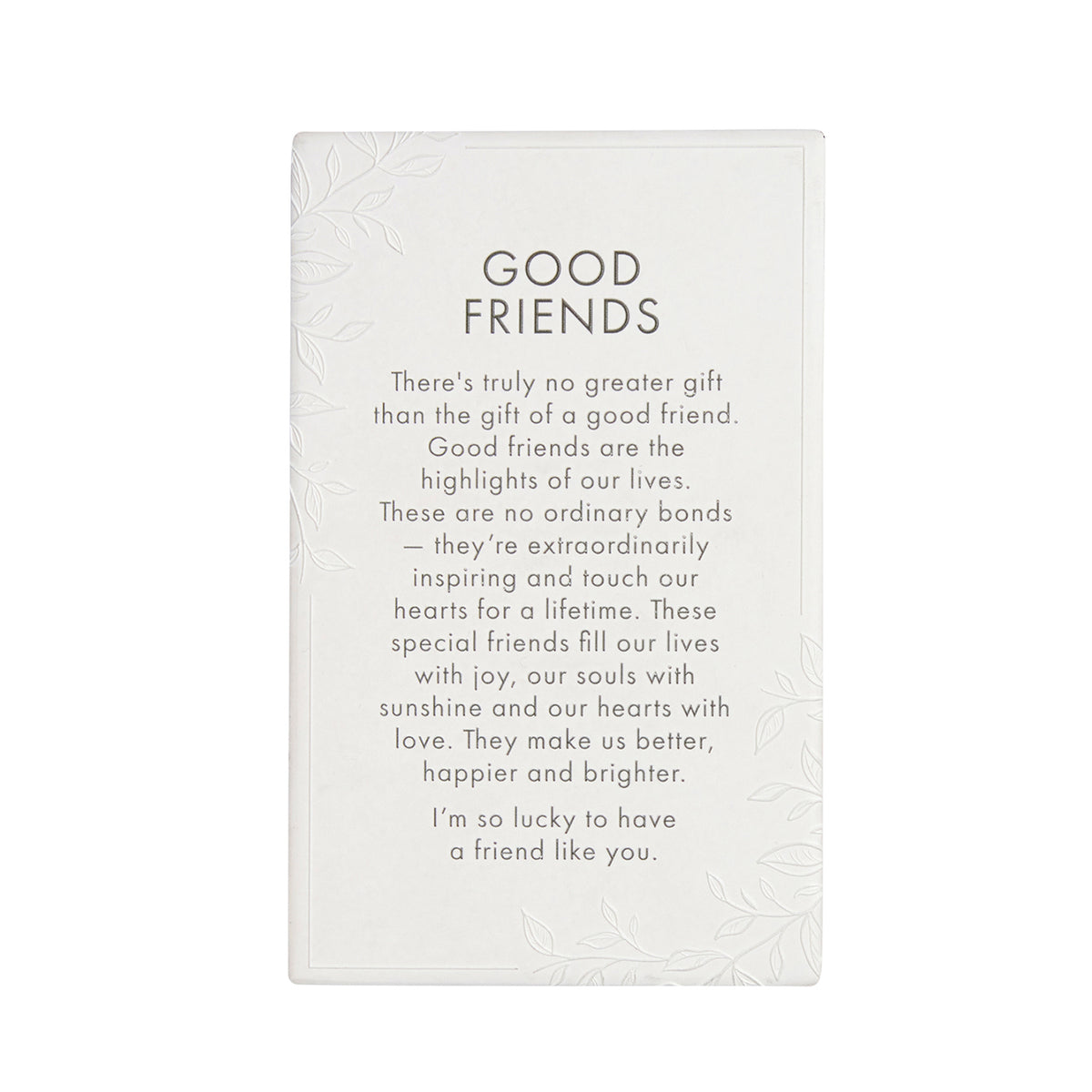 2PK Splosh Precious Quote Good Friend Ceramic Standing/Hanging Decor White 16cm