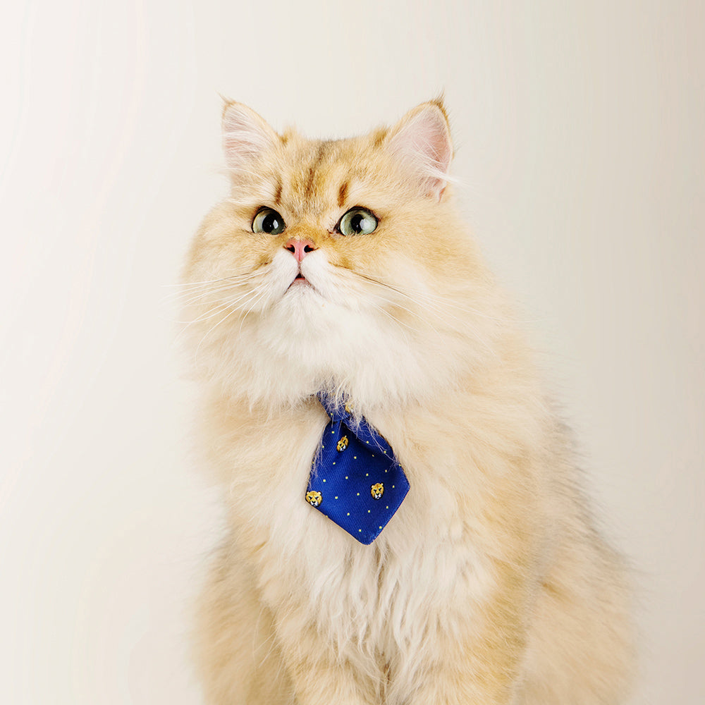 2x Pidan Adjustable 18-30cm Pet Cat Necktie - Blue Tigers