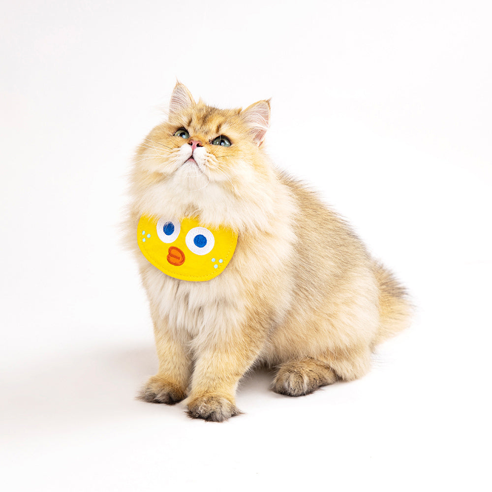 2x Pidan Adjustable 7-12cm Pet/Cat Neck Bib Collar - Yellow