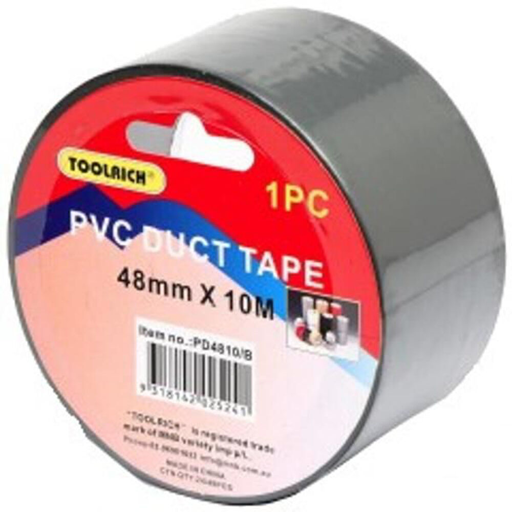 12PK Tool Rich PVC Duct Tape w/High Strength Adhesive Repair 4.8x1000cm Assorted