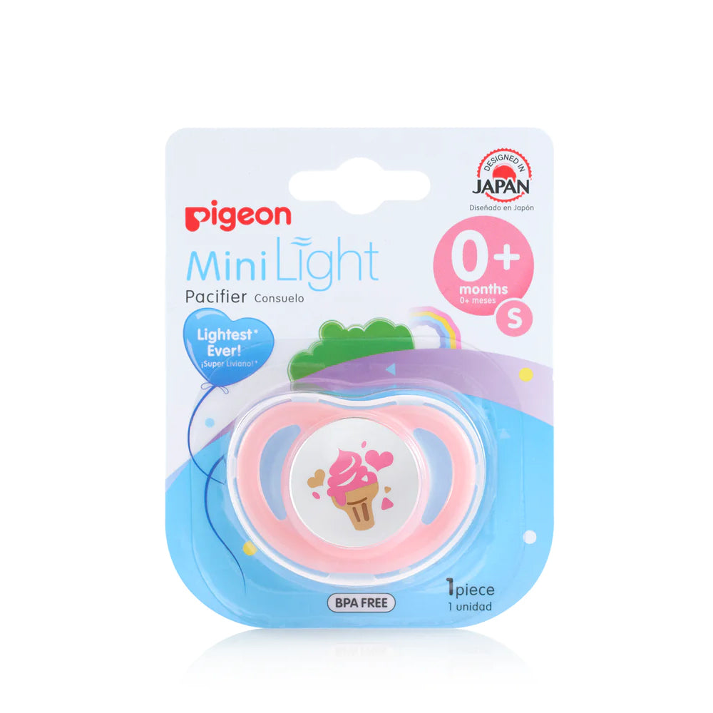 2PK Pigeon Minilight Pacifier/Dummy Small Baby 0m+ Assorted