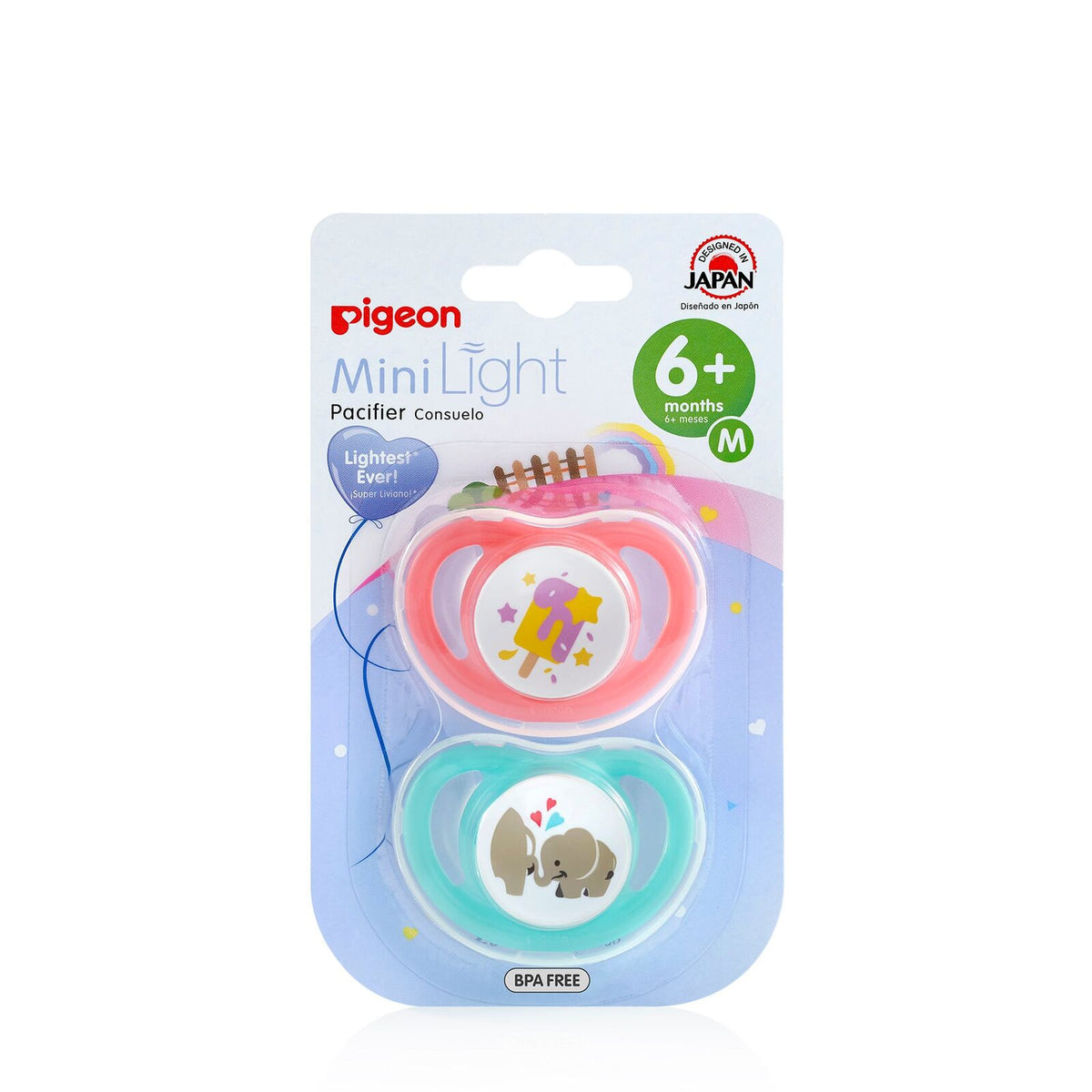 3x 2pc Pigeon Minilight Baby Pacifier Twin Pack Silicone Dummy/Soother 6m+