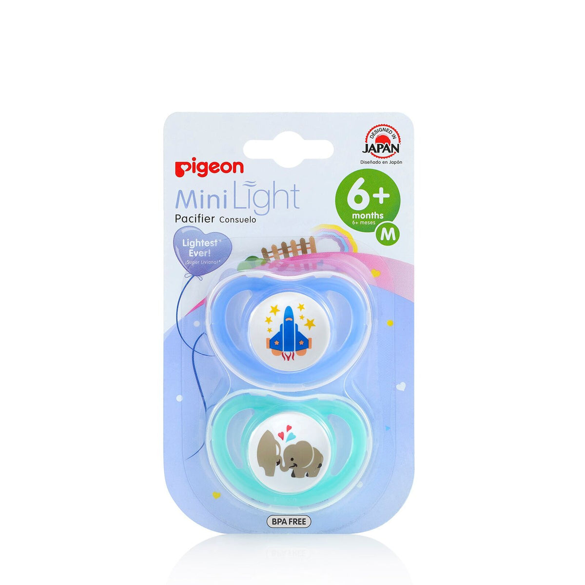 3x 2pc Pigeon Minilight Baby Pacifier Twin Pack Silicone Dummy/Soother 6m+