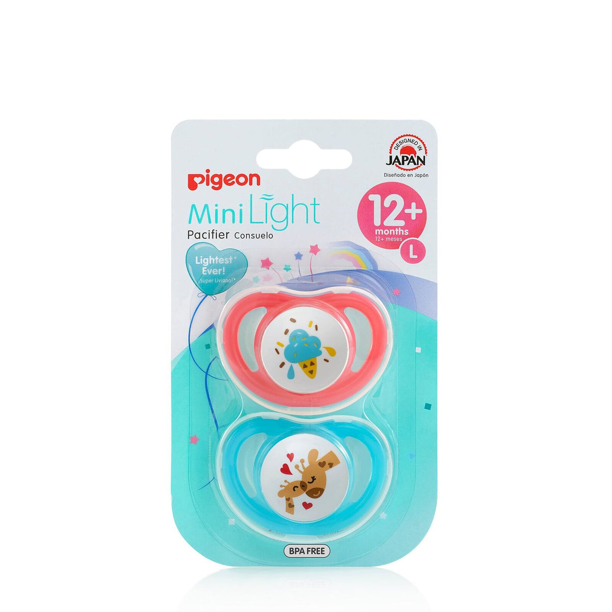 3x 2pc Pigeon Minilight Baby Pacifier Twin Pack Silicone Dummy/Soother 6m+