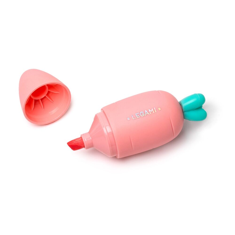 4x 6pc Legami Mini Highlighters Carrot Shaped Coloured Set Fun Stationery