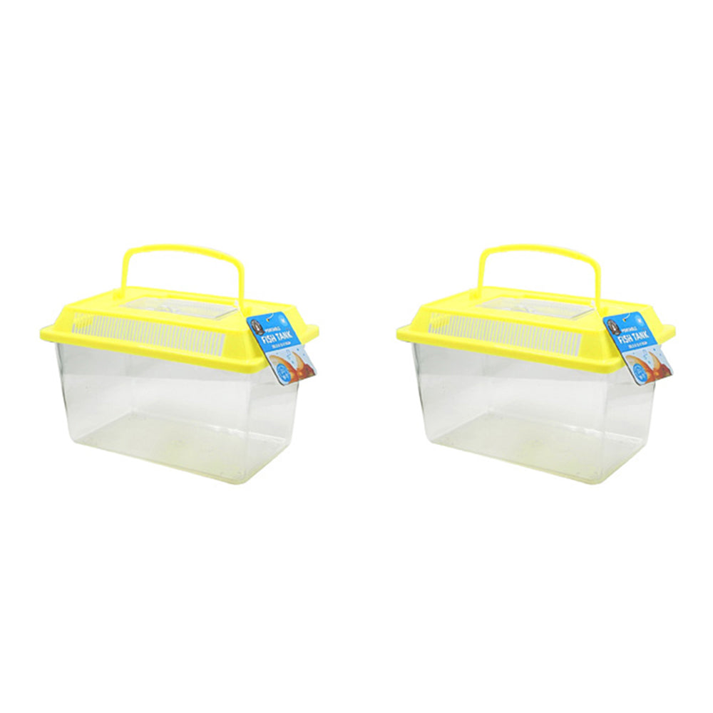 2PK Dudley's World Of Pets Portable Fish Tank Mediumium Assorted
