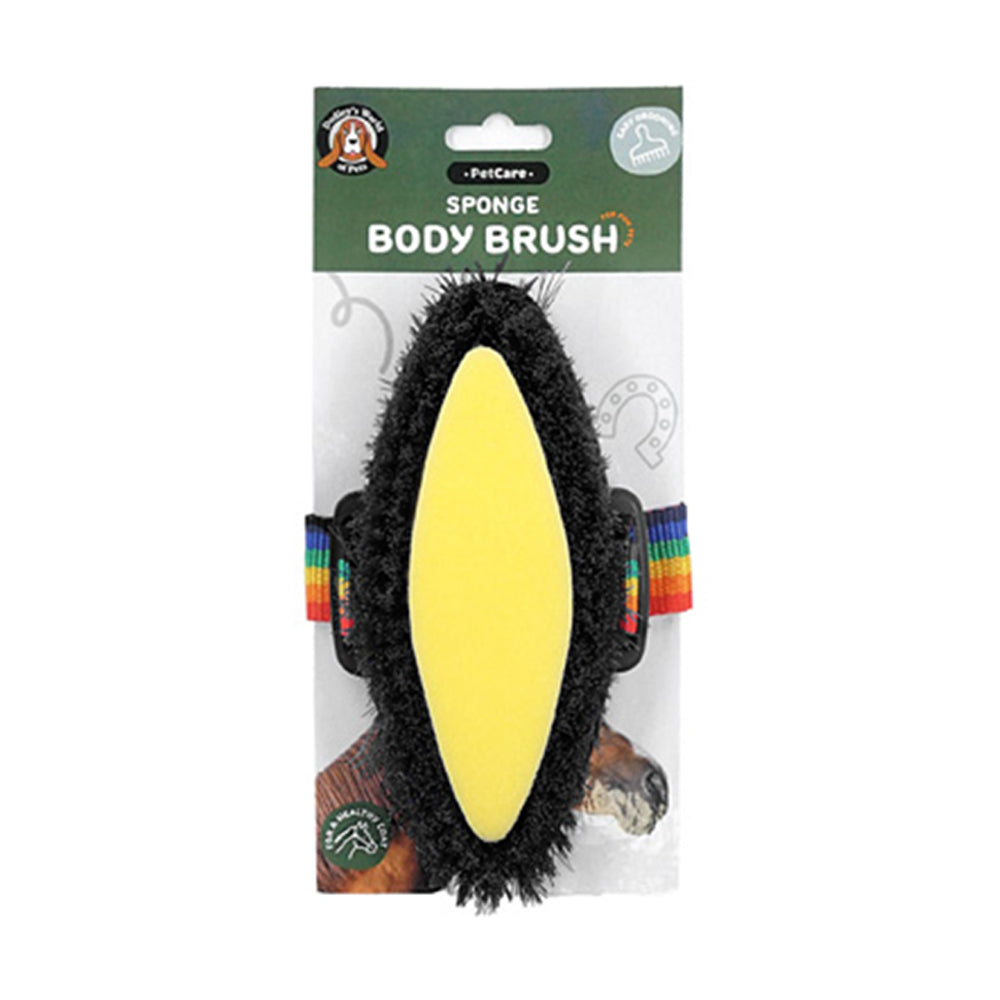2PK Dudley's World Of Pets Horse Body Brush With Sponge Assorted