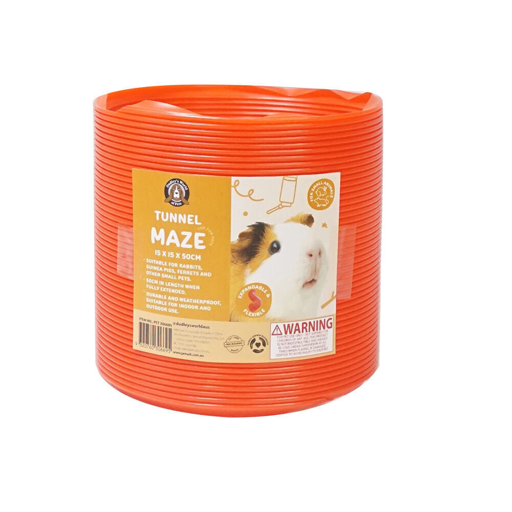 3PK Dudley's World Of Pets 15cm Small Animal Fun Tunnel Red