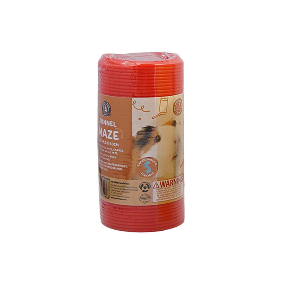 6PK Dudley's World Of Pets 40cm Small Animal Fun Tunnel Assorted