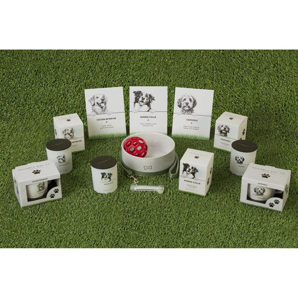 Bramble Bay Australian Shepherd Soy Candle Warm Vanilla Scented 300g