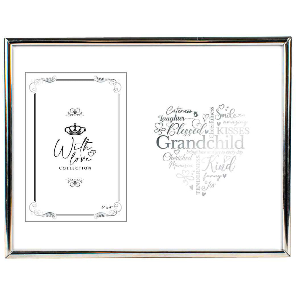 Grandchild Free-Standing 6x4'' Photo Frame Rectangle Silver Edged