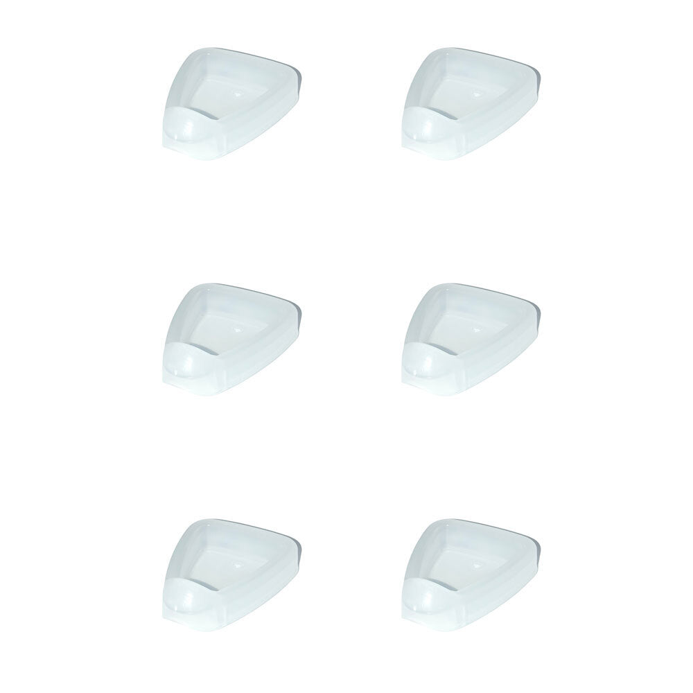 6PK 6pc Homeleisure Pot Feet White Planter Outdoor Garden