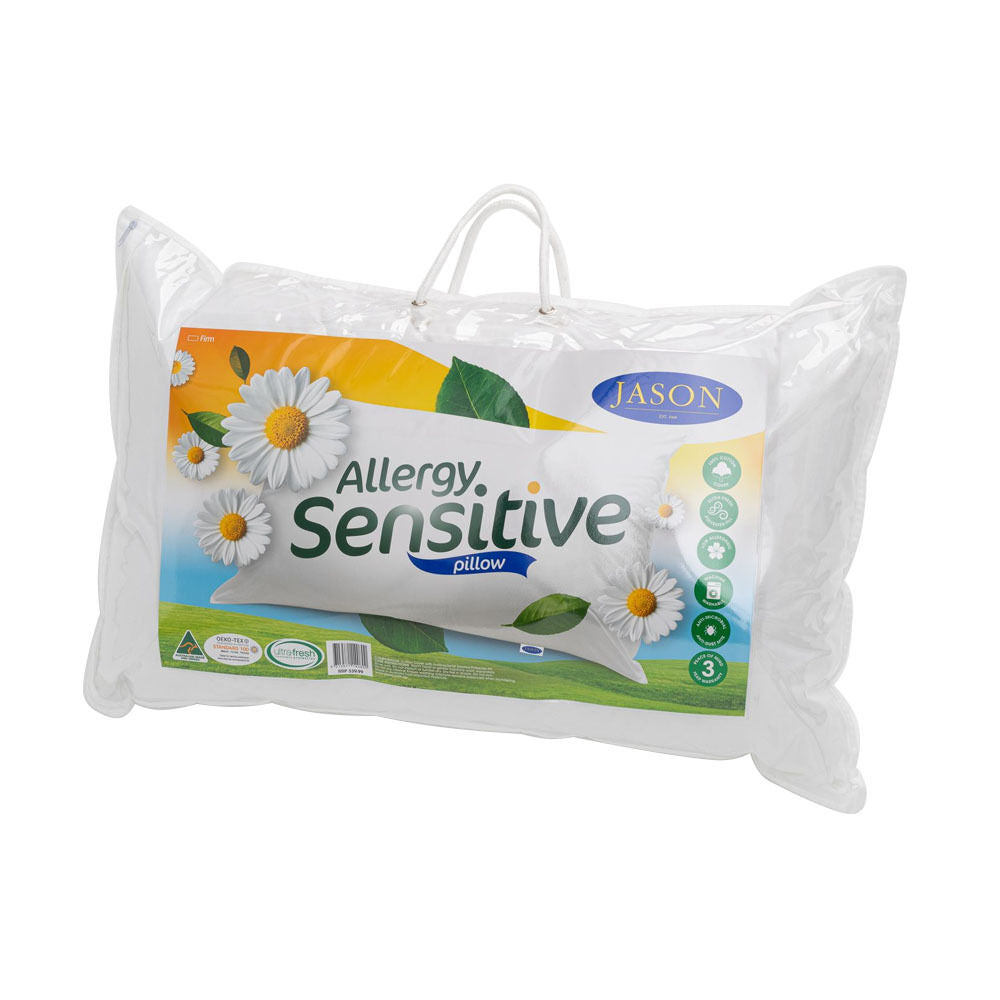 4PK Jason Firm Allergy Sensitive Washable Pillow - White