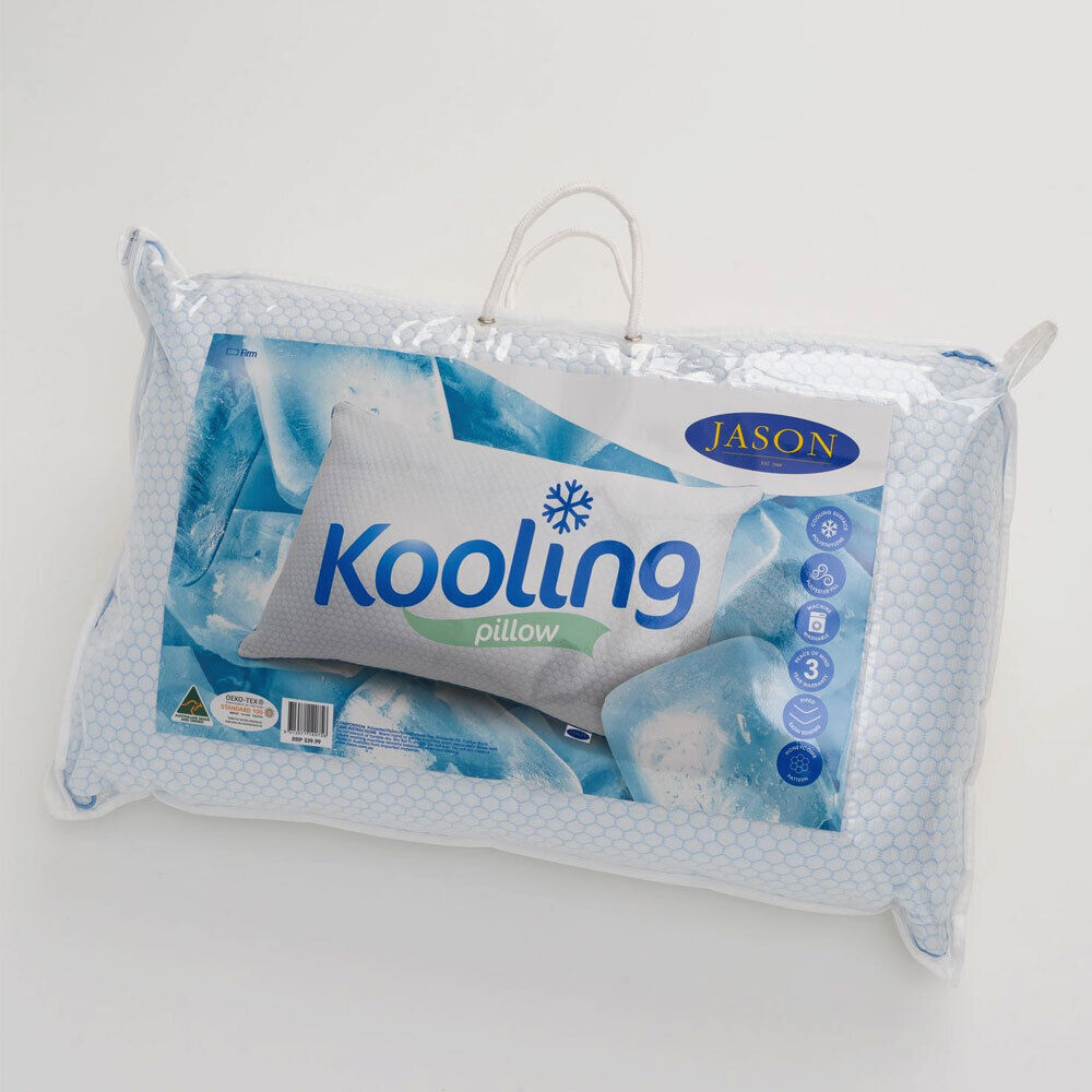 2PK Jason Kooling Medium Sleeping Pillow Home Bedding - White