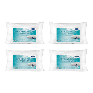 4PK Jason Commercial J-Dream Loft King Medium 1100gm Pillow 50x90cm