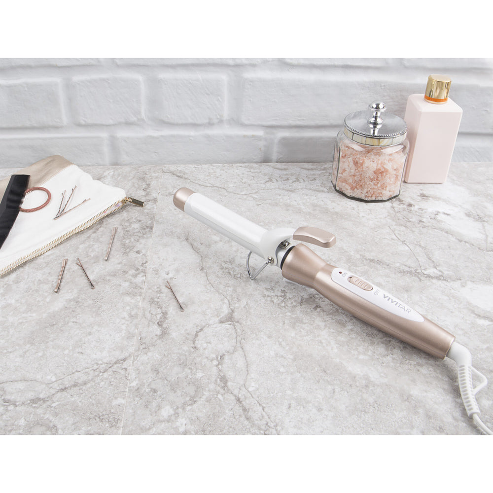 Vivitar Ceramic Tourmaline Curling Iron Barrel Pink 1in