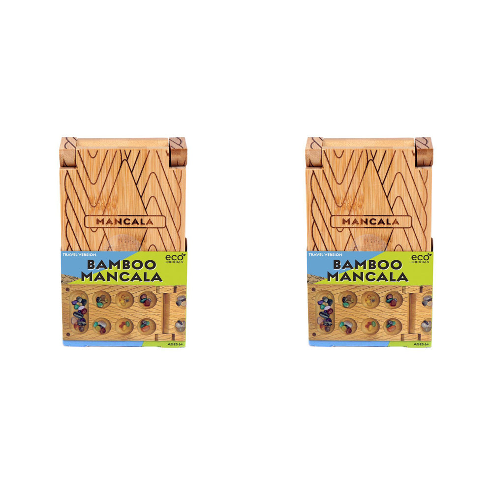2PK Project Genius Bamboo Mancala Kids Tabletop Game Toy 6y+