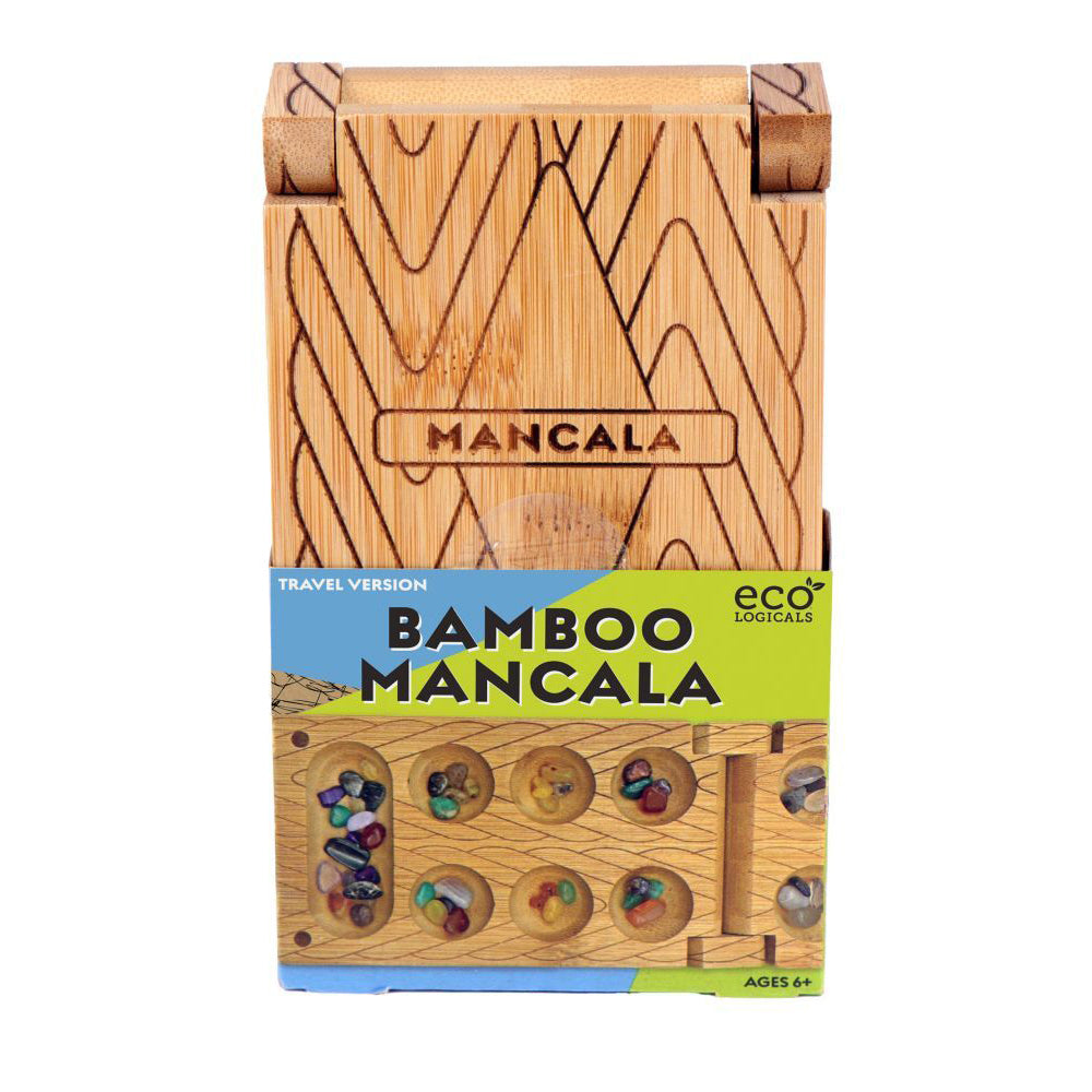2PK Project Genius Bamboo Mancala Kids Tabletop Game Toy 6y+