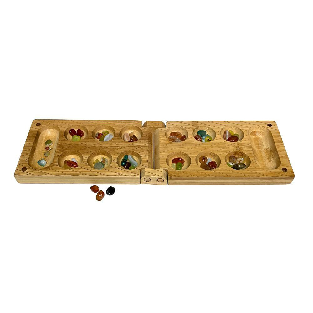 2PK Project Genius Bamboo Mancala Kids Tabletop Game Toy 6y+