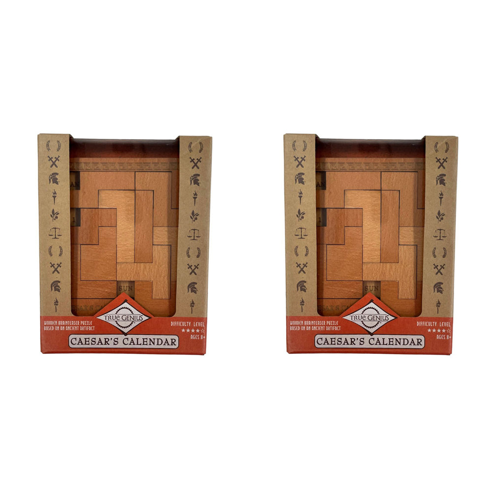 2PK Project Genius 13.5x17.5cm Caesar’s Calendar Puzzle Toy Brown 8y+