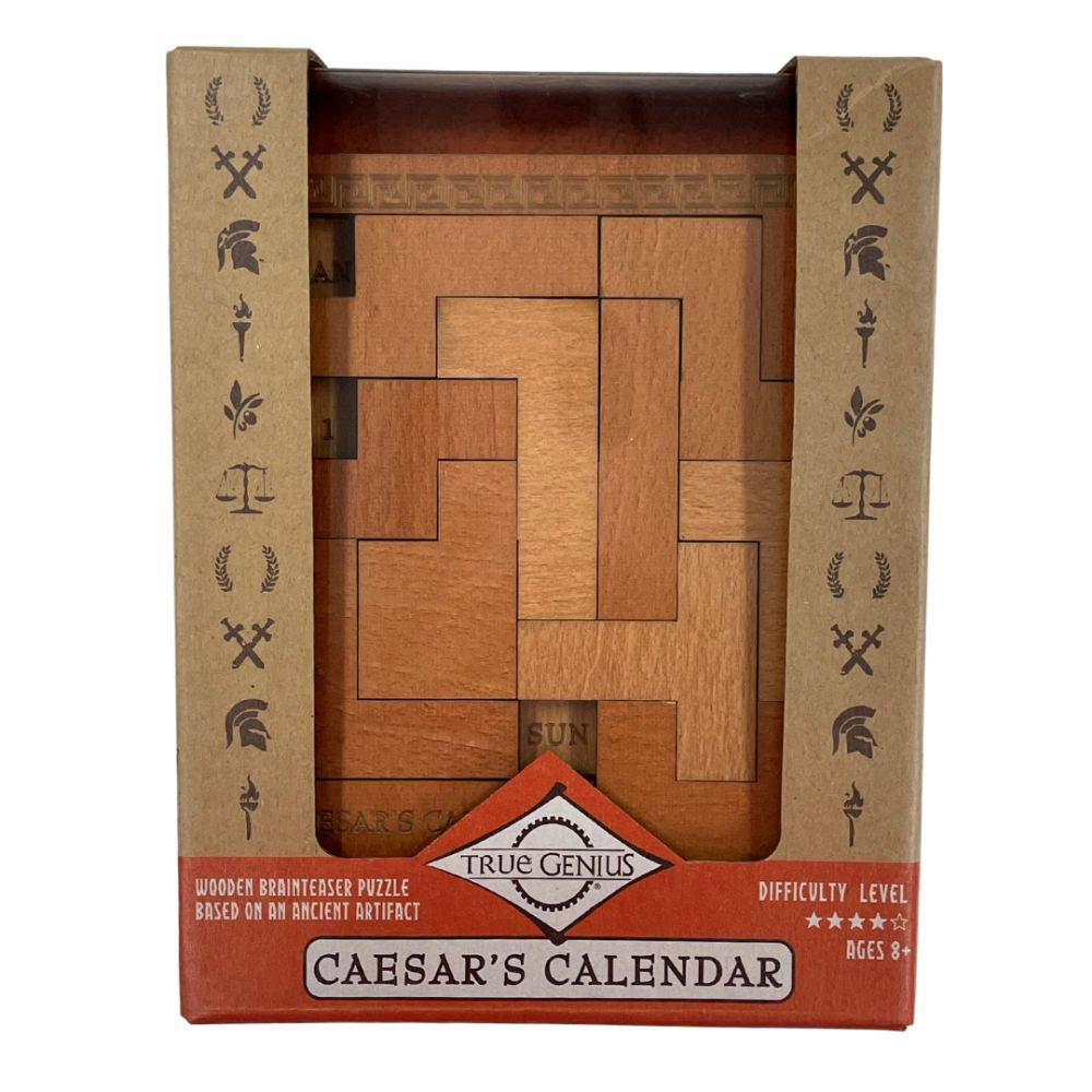 2PK Project Genius 13.5x17.5cm Caesar’s Calendar Puzzle Toy Brown 8y+