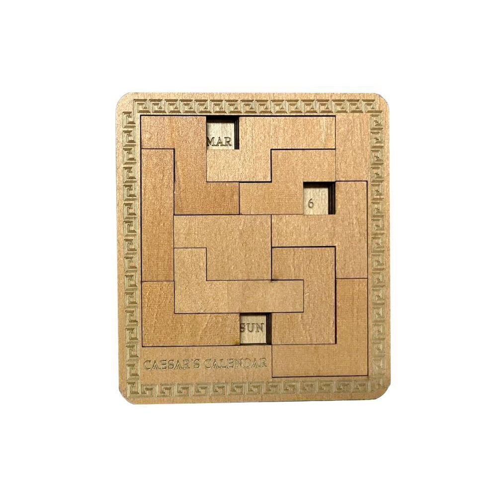 2PK Project Genius 13.5x17.5cm Caesar’s Calendar Puzzle Toy Brown 8y+