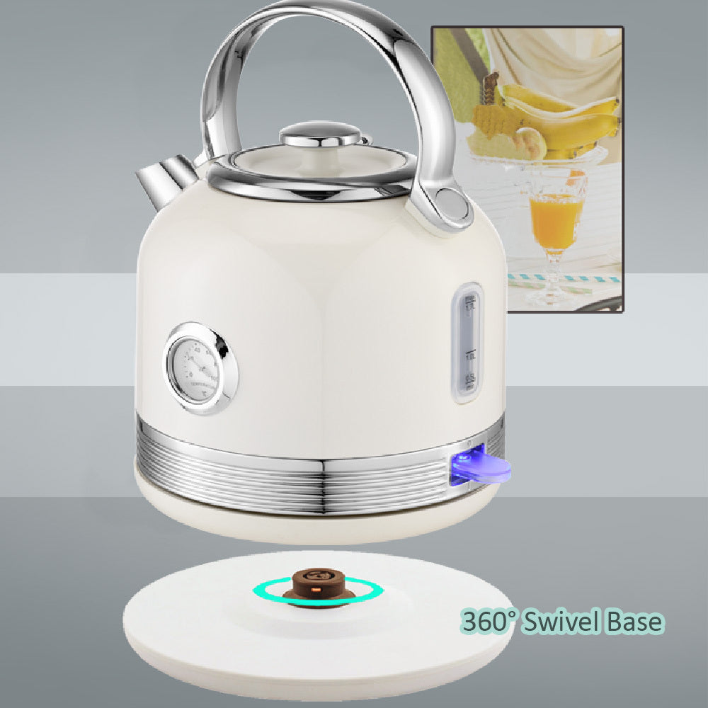 Philex 240V Cordless Stainless Steel Electric Kettle - Warm Off-White/Cream