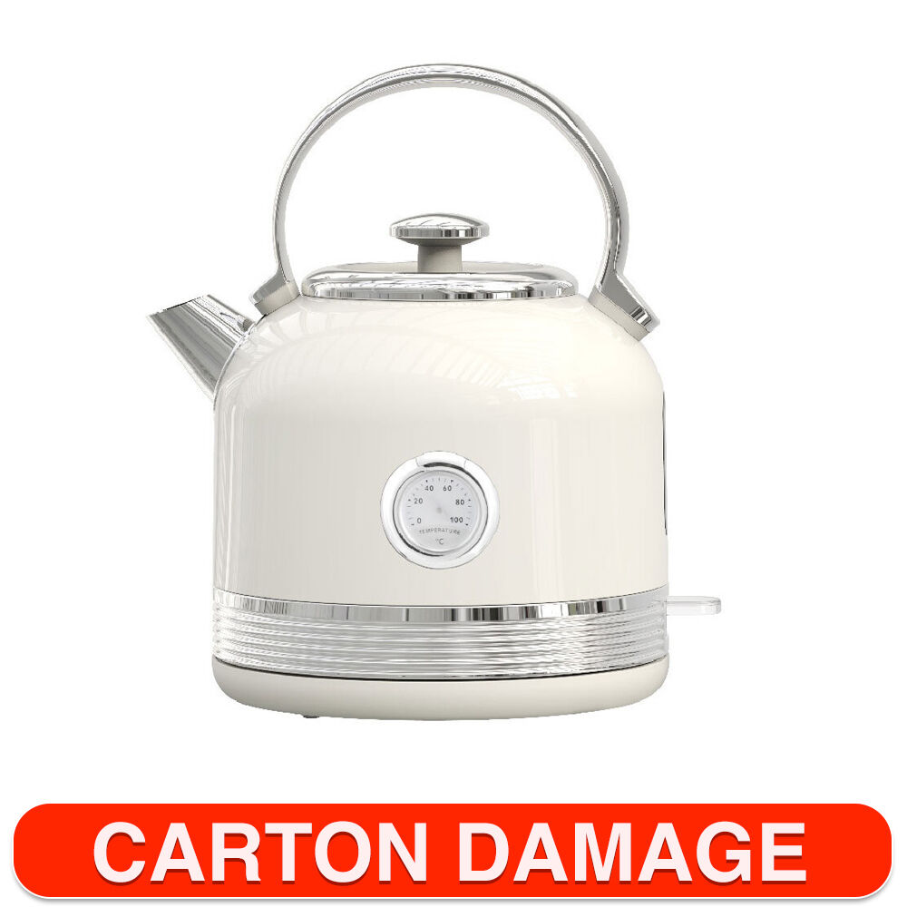 Philex 240V Cordless Stainless Steel Electric Kettle - Warm Off-White/Cream