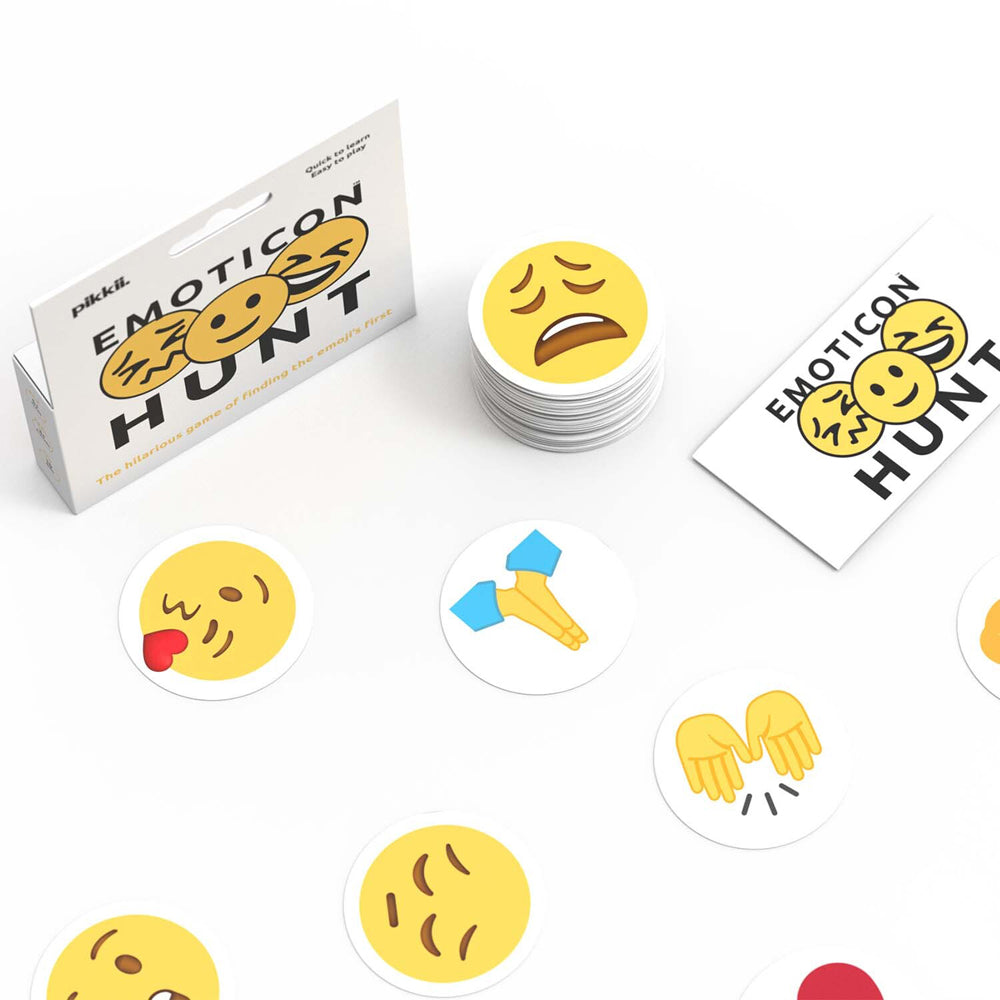 100pc Pikkii Emoticon Hunt 3-Players Card Game Set 10.5cm Kids/Family 3y+