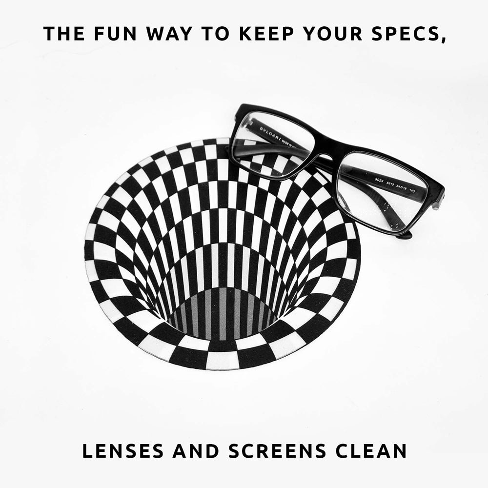 Pikkii Fun Soft Micofiber Cloth Hole Optical Illusion Glasses Cleaning 10cm
