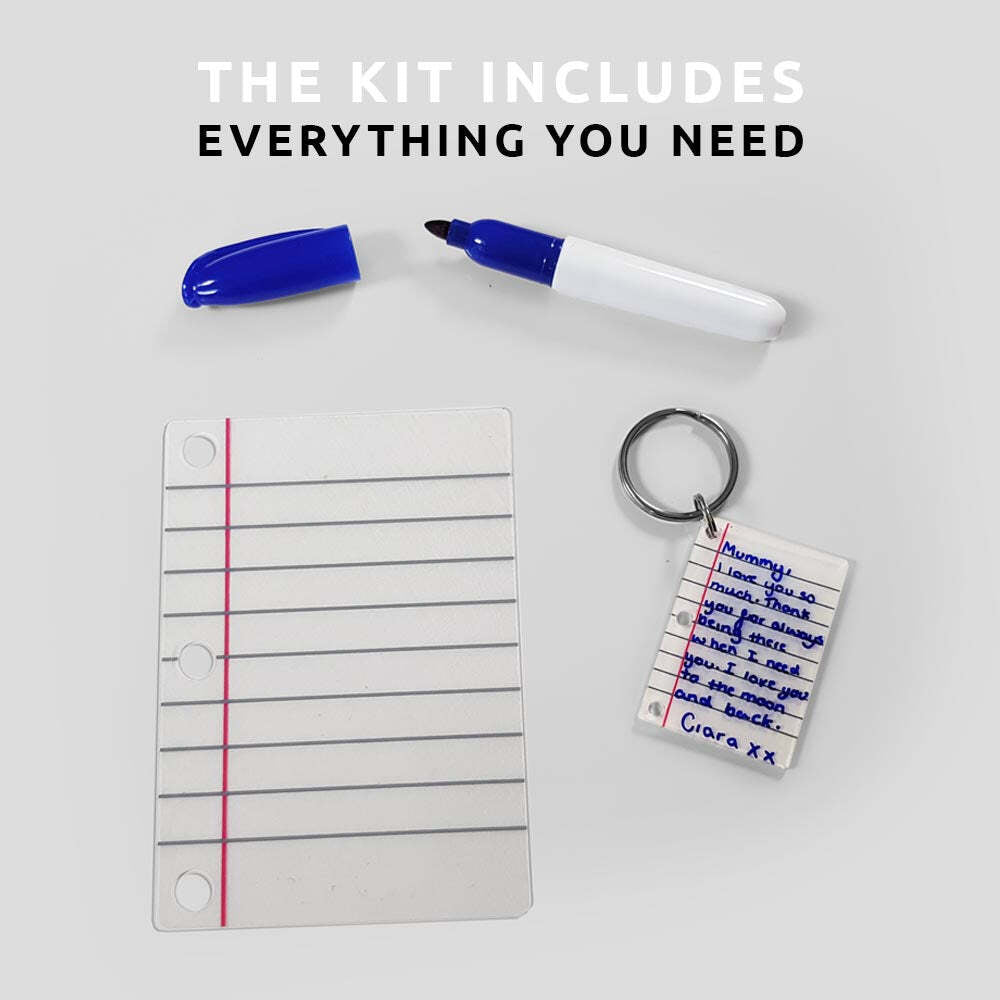 Pikkii Little Letter Shrink Keyring Kit Personalised Gift 12cm
