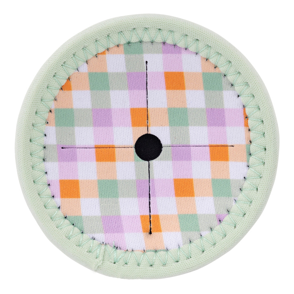 8PK Splosh Picnic Spring Check Wine Glass Coaster 9.5cm