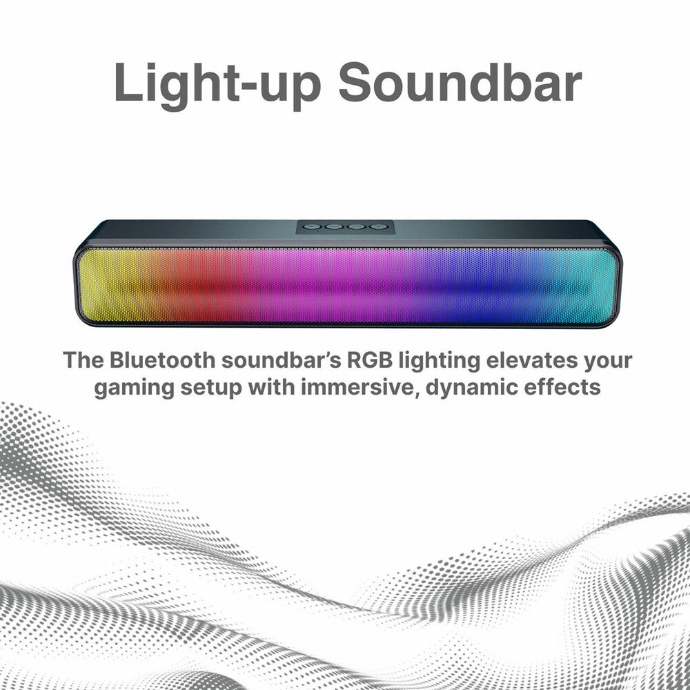 3pc Laser Precision Outdoor Gaming Projector Soundbar Screen Bundle HD Bluetooth