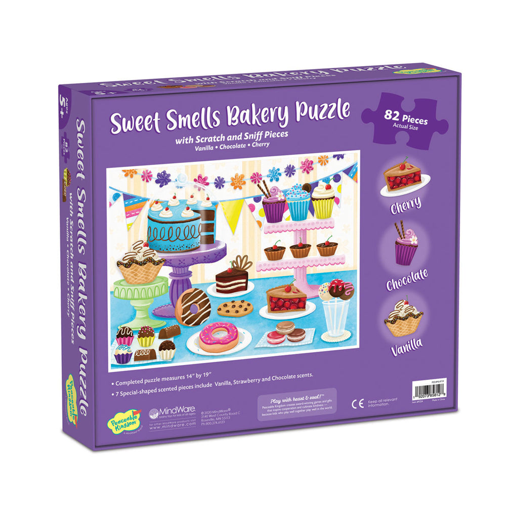 82pc Peaceable Kingdom 35x48cm Bakery Scratch & Sniff Jigsaw Puzzle 5y+